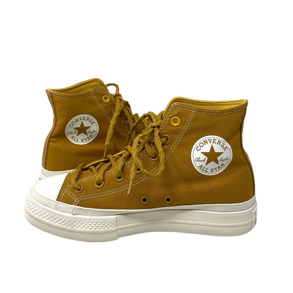 Converse Ctas Lift Platform Sneakers Women's High Top Burnt Honey Casual A04363F - Picture 5 of 9